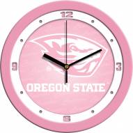 Oregon State Beavers Pink Wall Clock