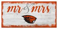 Oregon State Beavers Script Mr. & Mrs. Sign