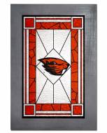 Oregon State Beavers Stained Glass with Frame