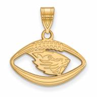 Oregon State Beavers Sterling Silver Gold Plated Football Pendant