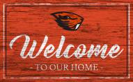 Oregon State Beavers Team Color Welcome Sign