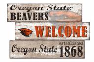 Oregon State Beavers Welcome 3 Plank Sign