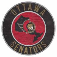 Ottawa Senators 12" Circle with State Sign