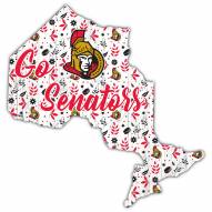 Ottawa Senators 12" Floral State Sign