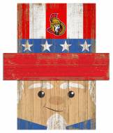 Ottawa Senators 19" x 16" Patriotic Head