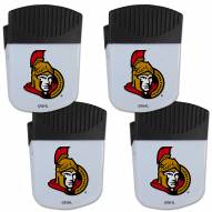 Ottawa Senators 4 Pack Chip Clip Magnet with Bottle Opener