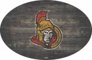 Ottawa Senators 46" Distressed Wood Oval Sign