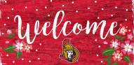 Ottawa Senators 6" x 12" Floral Welcome Sign
