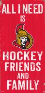 Ottawa Senators 6" x 12" Friends & Family Sign