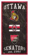 Ottawa Senators 6" x 12" Heritage Sign