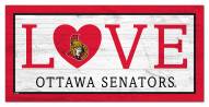 Ottawa Senators 6" x 12" Love Sign