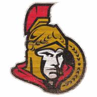 Ottawa Senators Distressed Logo Cutout Sign