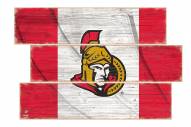 Ottawa Senators Flag 3 Plank Sign