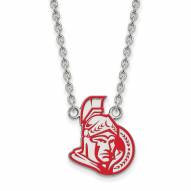 Ottawa Senators Sterling Silver Large Pendant Necklace
