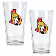 Ottawa Senators NHL Pint Glass - Set of 2