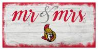 Ottawa Senators Script Mr. & Mrs. Sign