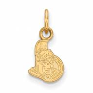 Ottawa Senators Sterling Silver Gold Plated Extra Small Pendant