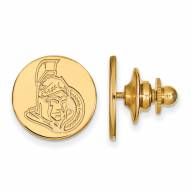 Ottawa Senators Sterling Silver Gold Plated Lapel Pin