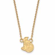 Ottawa Senators Sterling Silver Gold Plated Small Pendant Necklace