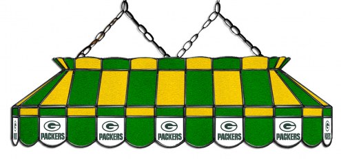 Green Bay Packers NFL Team 40&quot; Rectangular Stained Glass Shade