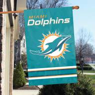 Miami Dolphins NFL Applique 2-Sided Banner Flag