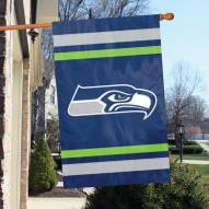 Seattle Seahawks NFL Applique 2-Sided Banner Flag