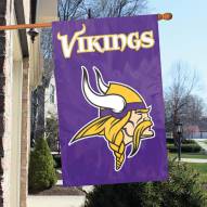 Minnesota Vikings NFL Applique 2-Sided Banner Flag