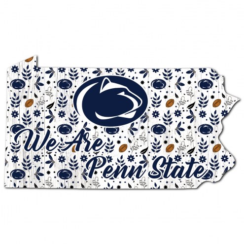 Penn State Nittany Lions 12&quot; Floral State Sign