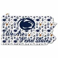 Penn State Nittany Lions 12" Floral State Sign
