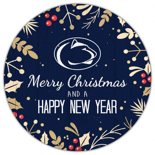 Penn State Nittany Lions 12&quot; Merry Christmas & Happy New Year Sign