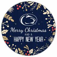 Penn State Nittany Lions 12" Merry Christmas & Happy New Year Sign
