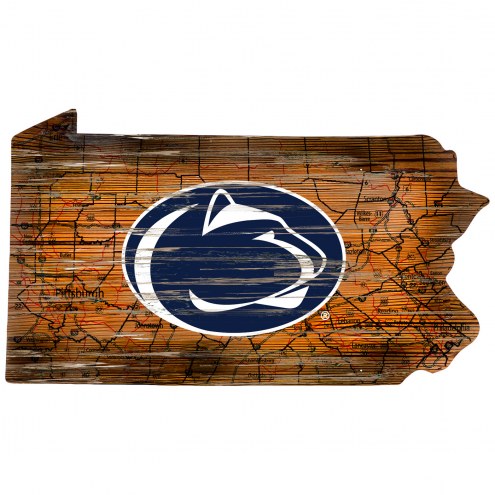 Penn State Nittany Lions 12&quot; Roadmap State Sign