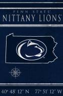 Penn State Nittany Lions 17" x 26" Coordinates Sign