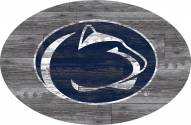 Penn State Nittany Lions 46" Distressed Wood Oval Sign