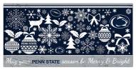 Penn State Nittany Lions 6" x 12" Merry & Bright Sign