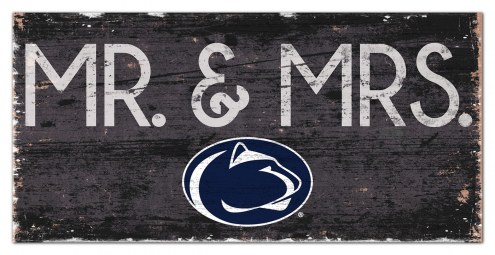 Penn State Nittany Lions 6&quot; x 12&quot; Mr. & Mrs. Sign