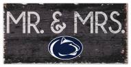 Penn State Nittany Lions 6" x 12" Mr. & Mrs. Sign