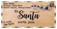 Penn State Nittany Lions 6" x 12" To Santa Sign