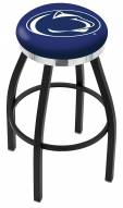 Penn State Nittany Lions Black Swivel Barstool with Chrome Accent Ring