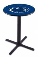 Penn State Nittany Lions Black Wrinkle Bar Table with Cross Base
