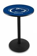 Penn State Nittany Lions Black Wrinkle Bar Table with Round Base