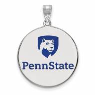 Penn State Nittany Lions Sterling Silver Extra Large Enameled Disc Pendant