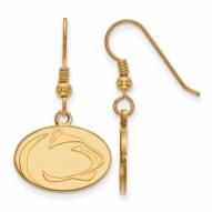 Penn State Nittany Lions Sterling Silver Gold Plated Small Dangle Earrings