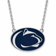 Penn State Nittany Lions Sterling Silver Large Enameled Pendant Necklace
