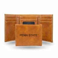 Penn State Nittany Lions Laser Engraved Brown Trifold Wallet
