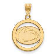 Penn State Nittany Lions Sterling Silver Gold Plated Medium Pendant