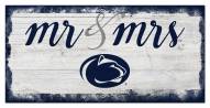Penn State Nittany Lions Script Mr. & Mrs. Sign