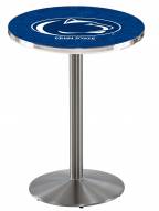Penn State Nittany Lions Stainless Steel Bar Table with Round Base