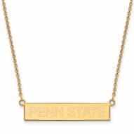 Penn State Nittany Lions Sterling Silver Gold Plated Bar Necklace