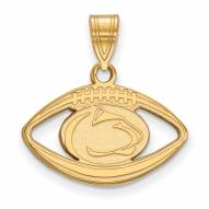 Penn State Nittany Lions Sterling Silver Gold Plated Football Pendant